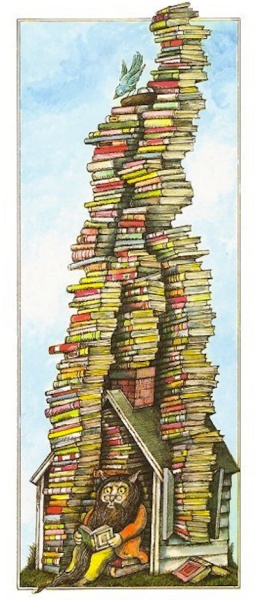 book piles